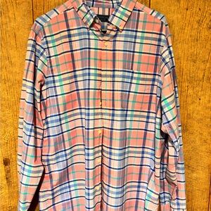 Vineyard Vines Pink and Blue Casual Button Down Shirt